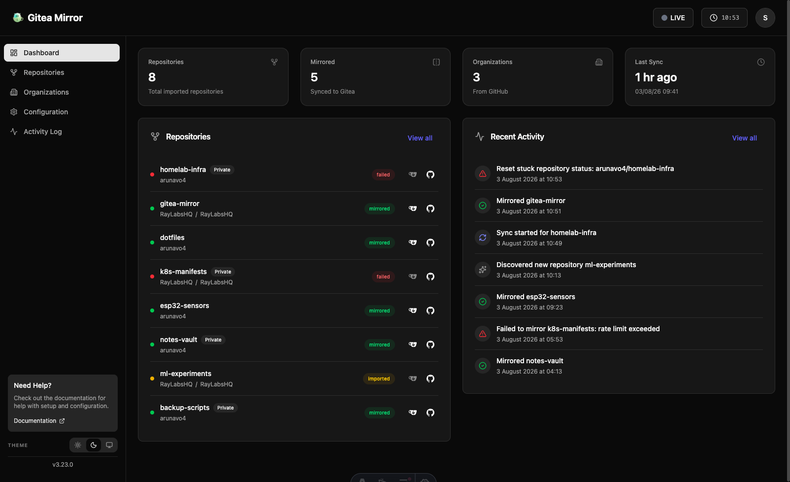 Dashboard