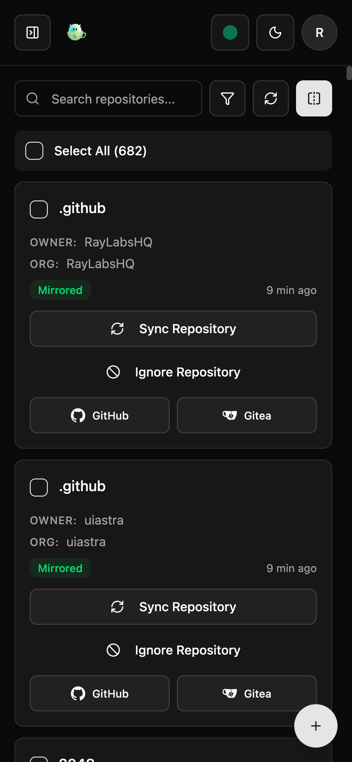 Repositories Mobile